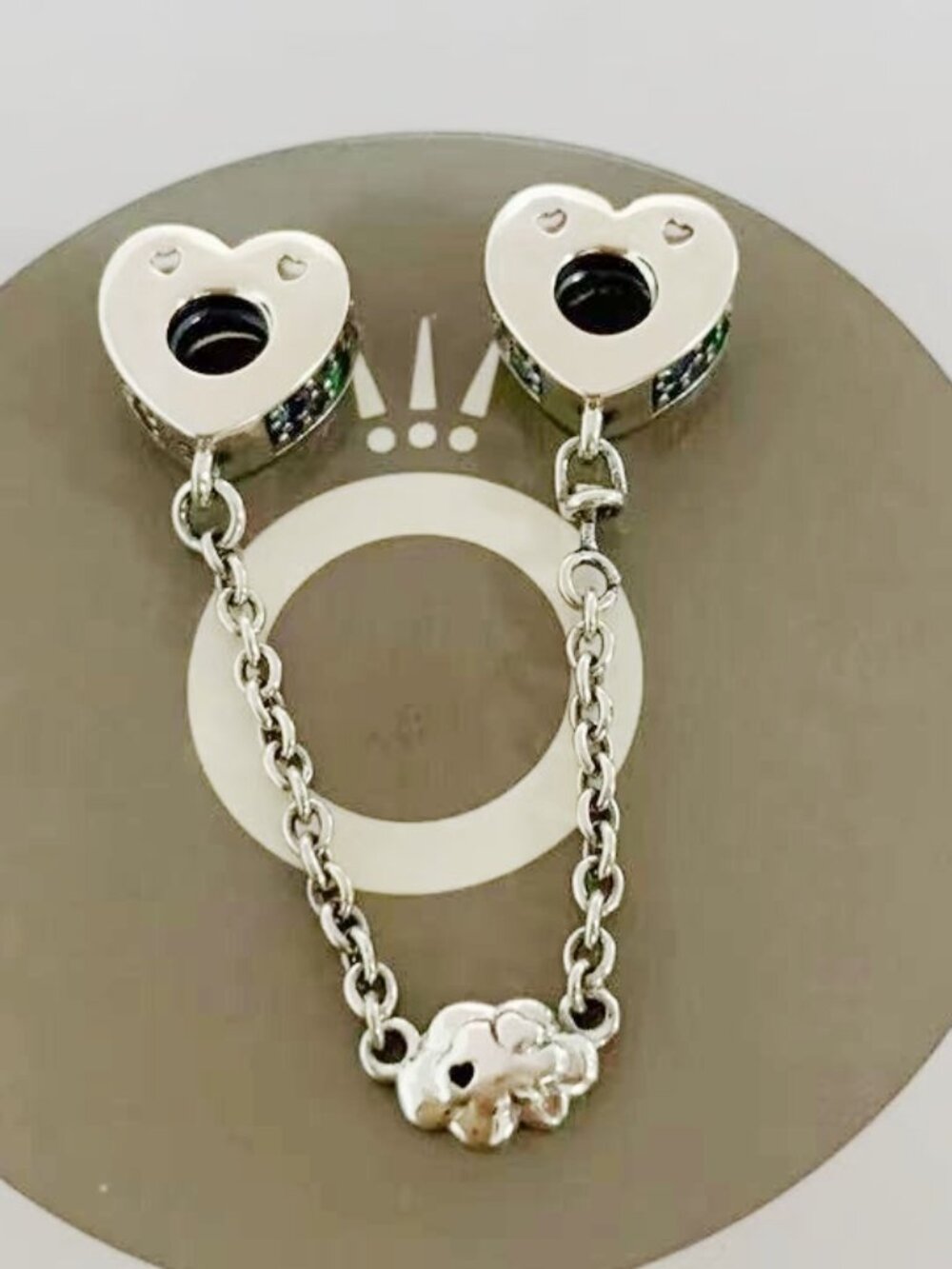 Pandora Rainbow Hearts & Cloud Safety Chain Charm
